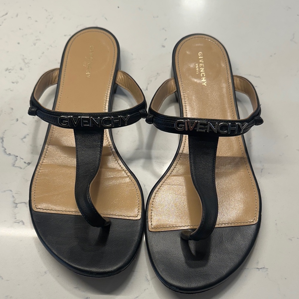 Givenchy Black and Tan Women's Sandals